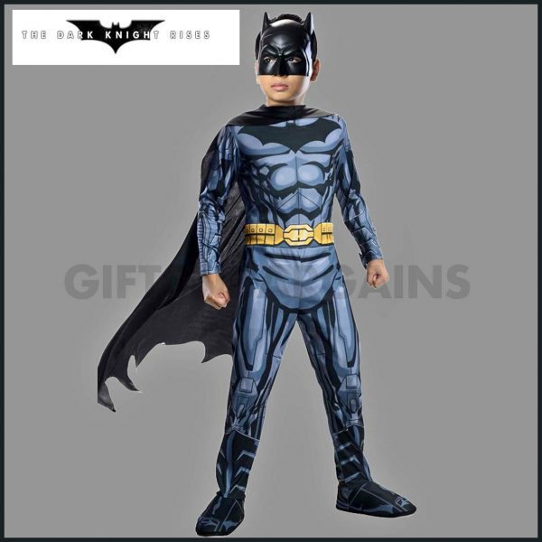 Batman Muscle Costume Boys Superhero Dark Knight Book Week Justice League S:S/M - Image 3