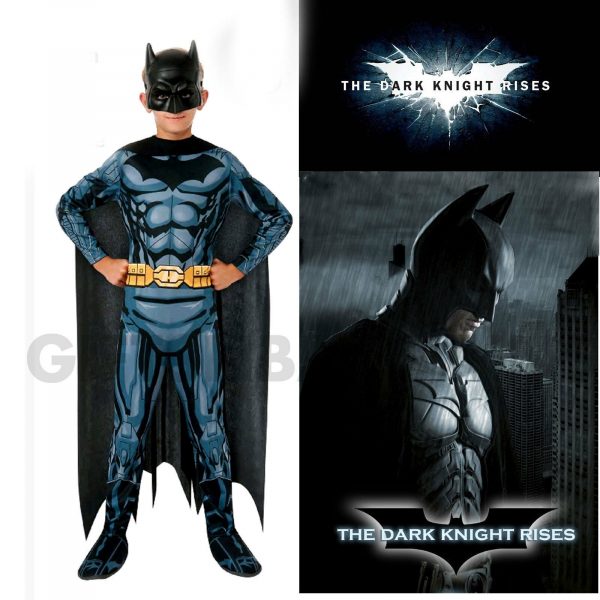 Batman Muscle Costume Boys Superhero Dark Knight Book Week Justice League S:S/M