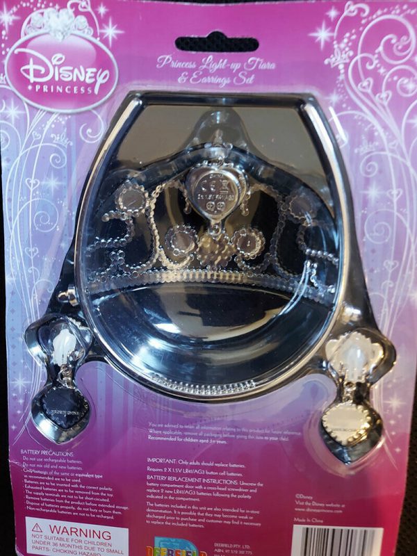 DISNEY PRINCESS SNOW WHITE LIGHT UP TIARA & EARRINGS 3-5YR GIRL CHILD GIFT SET - Image 4
