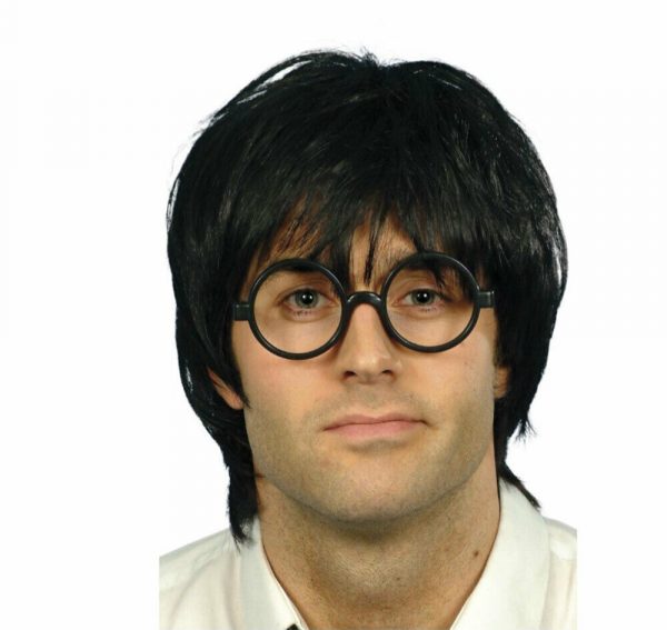 Harry School Costume Accessory Kit Wig & Glasses Boys Book Week Halloween Wizard