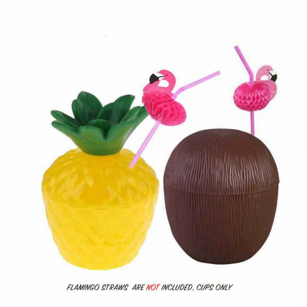 Hawaiian Party Island Luau Tropical Fruit Coconut Pineapple Summer Table Prop