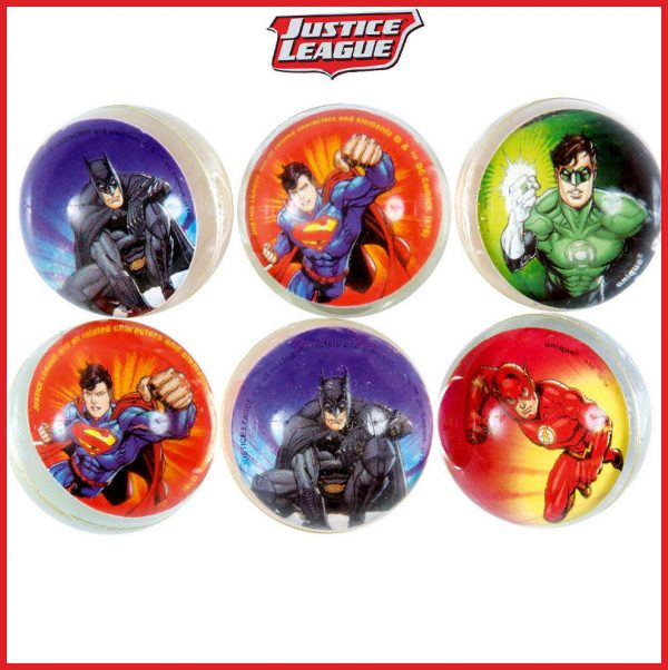 Justice League 6 Bounce Balls Kids Boy Birthday Party Loot Favour Toys Superhero - Image 3