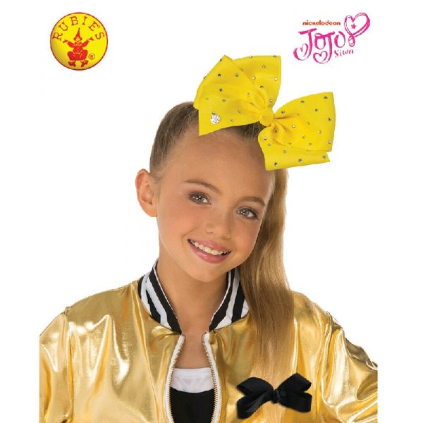 Licensed JoJo Siwa Large Rhinestone Bow Girl Hair Yellow Pink Teal Accessory - Image 4