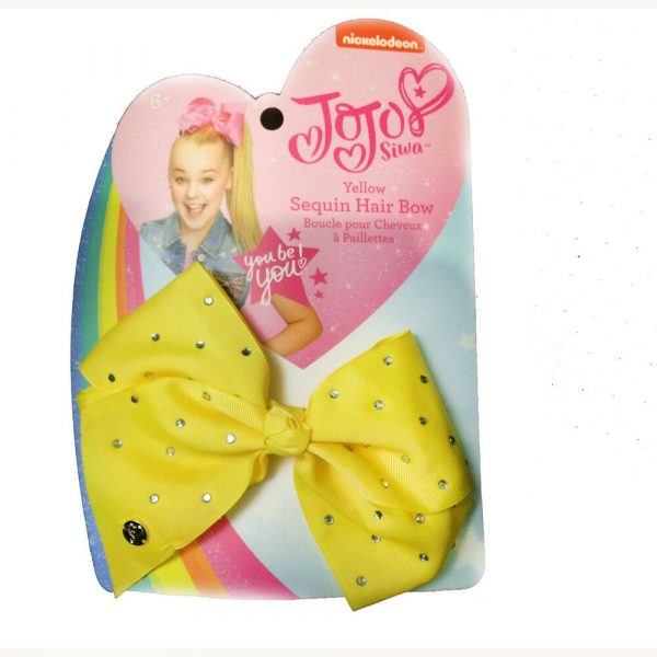 Licensed JoJo Siwa Large Rhinestone Bow Girl Hair Yellow Pink Teal Accessory - Image 5