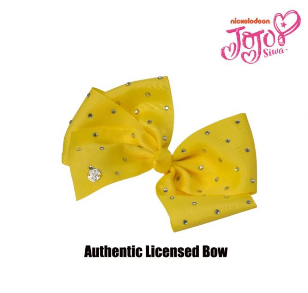 Licensed JoJo Siwa Large Rhinestone Bow Girl Hair Yellow Pink Teal Accessory - Image 8