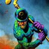 Licensed Riddler Batman Fancy Dress Superhero Adult Mens Costume DC std/xl Green - Image 3