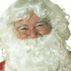 Mens Costume Christmas Santa Claus White Wig & Beard Set Adult Father Xmas - Image 3