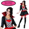Queen Of Hearts Costume Women Adult Fancy Dress Alice in Wonderland Book Week - Image 3