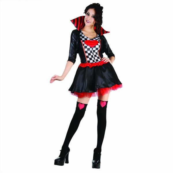 Queen Of Hearts Costume Women Adult Fancy Dress Alice in Wonderland Book Week - Image 4