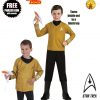 STAR TREK CAPTAIN KIRK BOYS GOLD SPACE COSTUME & PHASER GUN SOUNDS TOY CHILD 5+ - Image 4