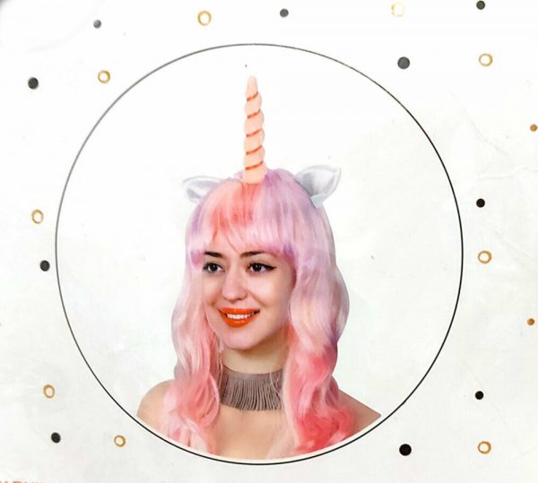 Unicorn Costume Wigs Colour Synthetic Wavy Anime Mardigras Adult Rainbow Cosplay - Image 6