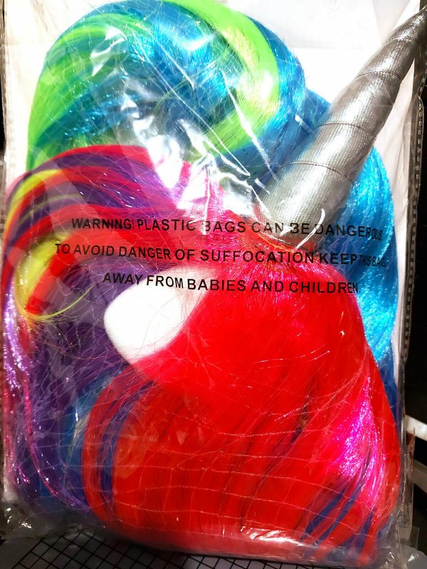 Unicorn Costume Wigs Colour Synthetic Wavy Anime Mardigras Adult Rainbow Cosplay - Image 10