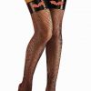 Vampiress Womens Thigh High Fishnet Stockings Cosplay Halloween Gothic SEALED