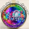 Trolls Chain Branch Poppy Necklace Pendant Girl Costume Jewellery Gemstone Cameo - Image 11