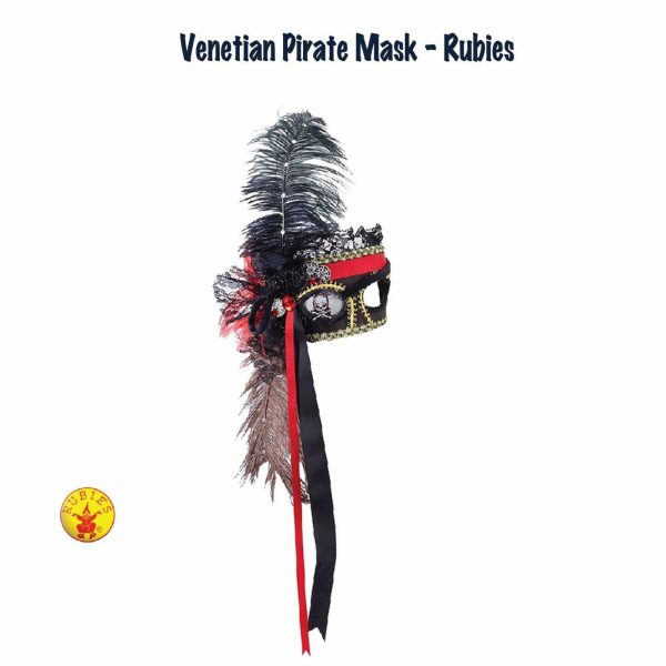 Venetian Pirate Lady Mask Adult Buccaneer Beauty Skull Masquerade Party Costume - Image 3