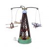 Wind Up TIN TOY Rotating Aeroplane Carousel Airplane Clockwork Collectible Gift - Image 9
