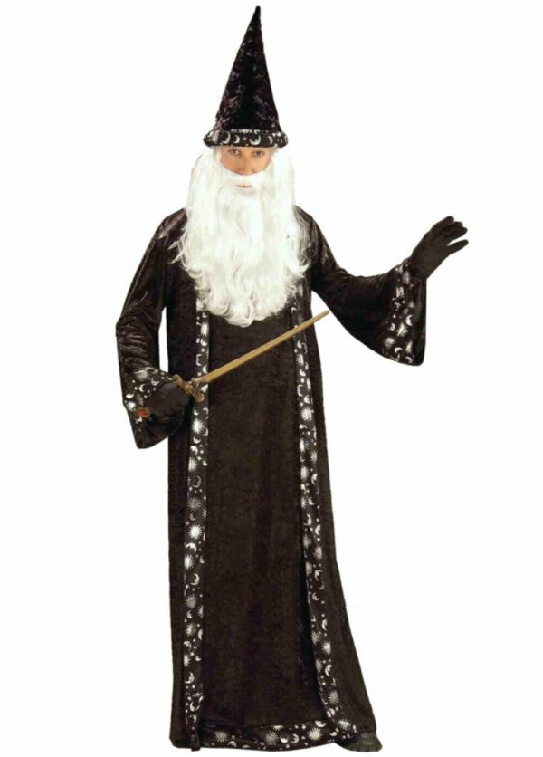 Adult Wizard Merlin Costume Robe Sorcerer Gandalf Dumbledore Magician Book Week - Image 3