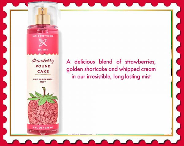 BATH BODY WORKS STRAWBERRY CAKE FRAGRANCE MIST PERFUME SPRAY SCENT WOMENS GIFT