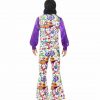 Men 1960s Groovy Hippy Hippie Costume Peace Disco 70s 60s Rainbow Woodstock Suit - Image 6