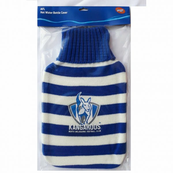 North Melbourne Kangaroos Official AFL Knitted Hot Water Bottle Cover Warmer - Image 3