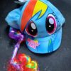 RAINBOW DASH MY LITTLE PONY GIRLS BASEBALL CAP HAT W WIG HAIR HASBRO CHILD KIDS