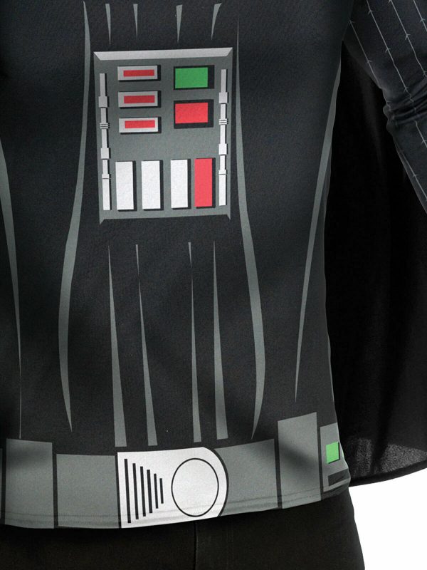 STAR WARS MENS DARTHVADER COSTUME LONG SLEEVE CLONE TOP S:MEDIUM HALLOWEEN ADULT - Image 4