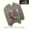 Star Wars Boys Hoodie Fleece Jumper Size 3-7 Grey Winter Cardigan Pullover Soft