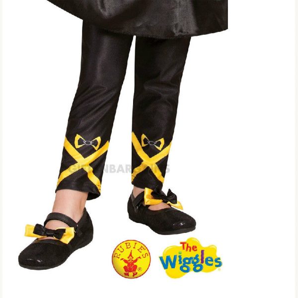 The Wiggles Emma Yellow Black Footless Tights S: Small Girl Costume Pant Legwear