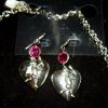 Valentine Women Gift Set Girl Jewellery Cupid Bow Arrow Heart Necklace Earrings - Image 6