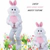 White Bunny Rabbit Mascot Adult Easter Fancy Dress Costume Men Jumpsuit Onesize - Image 3