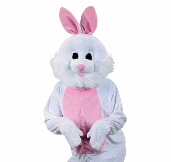 White Bunny Rabbit Mascot Adult Easter Fancy Dress Costume Men Jumpsuit Onesize - Image 5