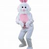 White Bunny Rabbit Mascot Adult Easter Fancy Dress Costume Men Jumpsuit Onesize - Image 6
