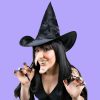 Witch Costume Accessory Set Black Hat Nose Pointy Chin Teeth Claws Halloween - Image 4