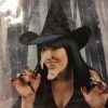 Witch Costume Accessory Set Black Hat Nose Pointy Chin Teeth Claws Halloween - Image 5