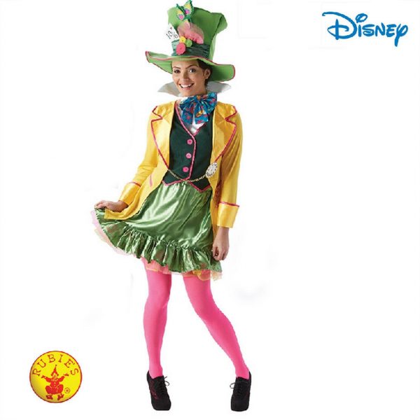 Womens Mad Hatter Costume Book Week Alice In Wonderland Fancy Dress Party Adult