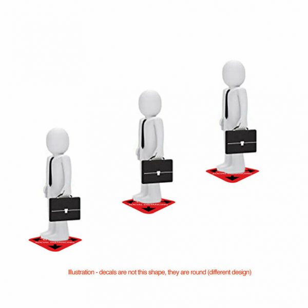 5pc Floor Sticker PVC Shop Indoor Outdoor Vinyl Decal Social Distancing Distance - Image 5