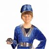 Biblical Times Blue Wise Man Men Child Costume 3-4y Christmas Magi Hat Robe Belt - Image 3
