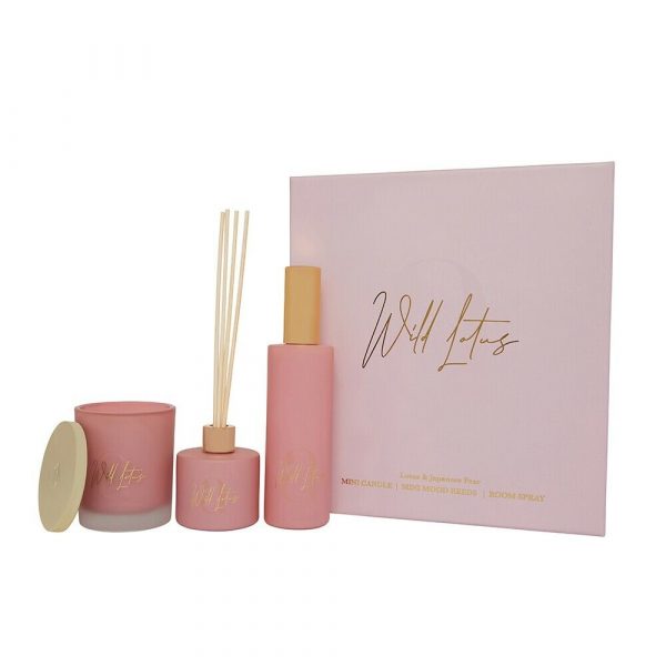 Dusk Lotus & Japanese Pear Wild Lotus Gift Set  Artisan Collection Home Diffuser