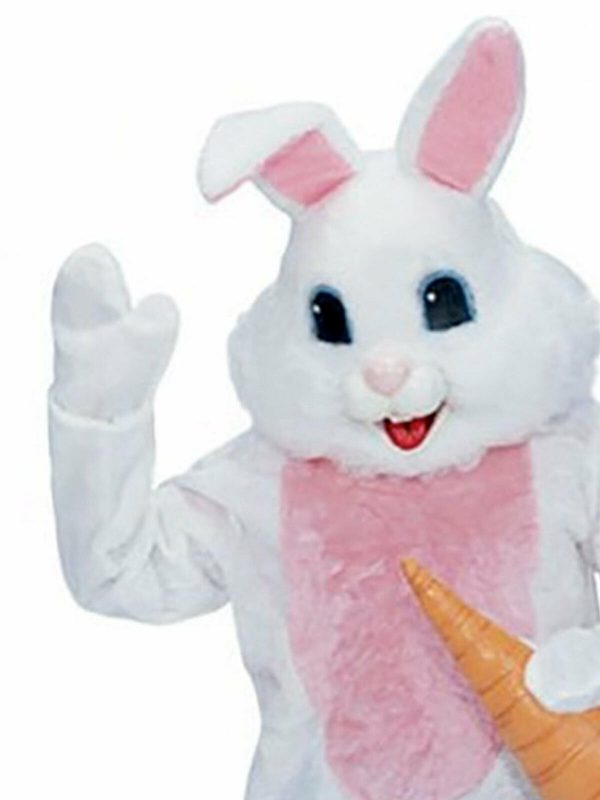 Easter Bunny Premium Deluxe Plush Mascot White Rabbit Suit Adult Men Costume STD - Image 3