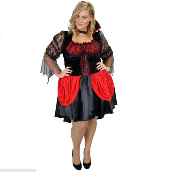 Hot Vampiress Costume Superhero Witch Womens Halloween Dress Plus Size XL / XXL - Image 3