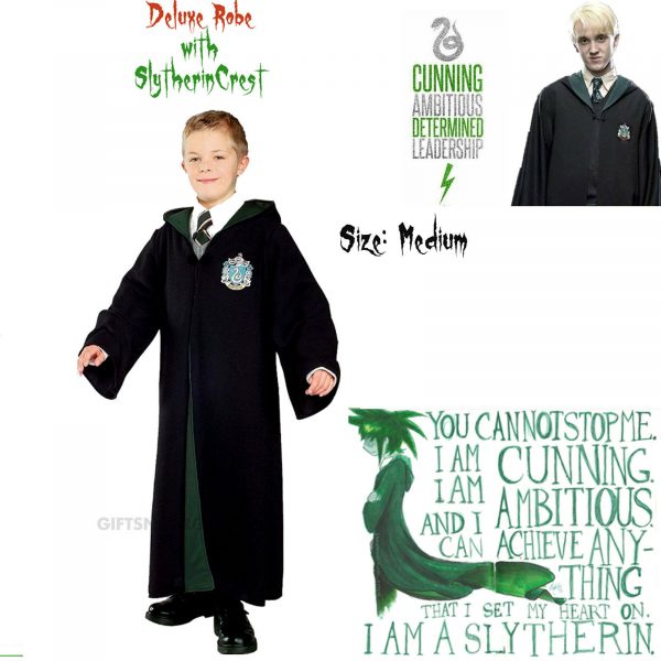 Licensed Slytherin Robe Deluxe Costume Harry Potter Boys BookWeek Halloween 5-7y - Image 4
