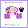 Minnie Mouse Happy Birthday Party Candle Set 4 Piece Themed Cake Topper Girls - Image 3