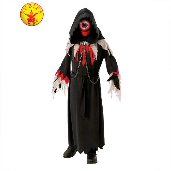 One-eyed Cyclops Halloween Monster Costume Boys Large 8-10y Alien Hooded Robe - Image 3