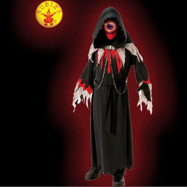 One-eyed Cyclops Halloween Monster Costume Boys Large 8-10y Alien Hooded Robe