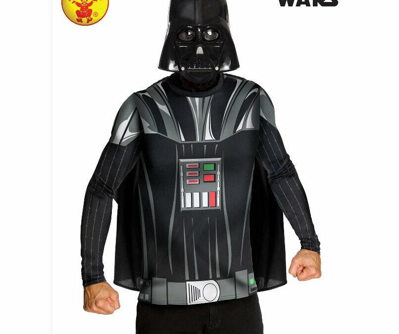 STAR WARS Darth Vader Halloween Adult Costume Top VILLAIN Men Helmet Armour Chst
