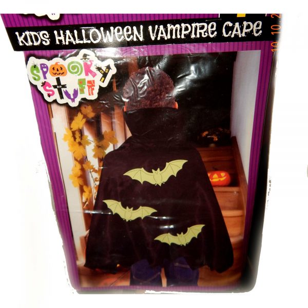 Spooky Stuff Kids Black Bat Witch Vampire Halloween Costume Cape Boys Girls pvc - Image 3
