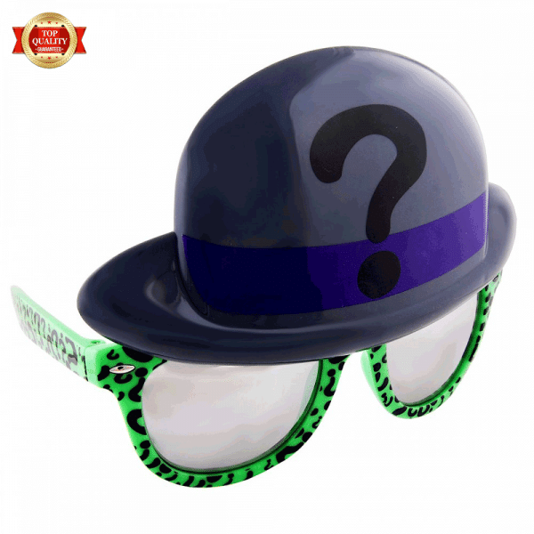 Sun-stache Licensed The Riddler Super Villain Sun Glasses Character Shades