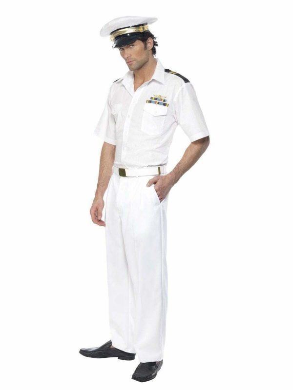 Top Gun Captain Costume Maverick Pete Mens Aviator Pilot Uniform 80s LICENSED - Image 3