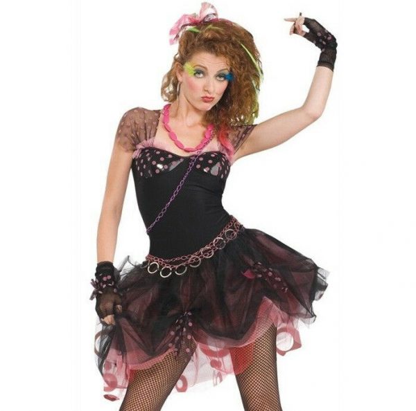 80's Pop Star Costume Fancy Dress Adult Madonna Rock Idol 1980s Party Ladies - Image 4