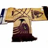 AFL HAWTHORN HAWKS APEX JACQUARD SCARF OFFICIAL FOOTY BROWN YELLOW LICENSED NEW